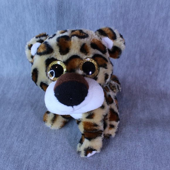 Hug & Luv CHEETAH Plush Spotted Big Glitter Eyes 7" Stuffed Animal Toy - Picture 5 of 7